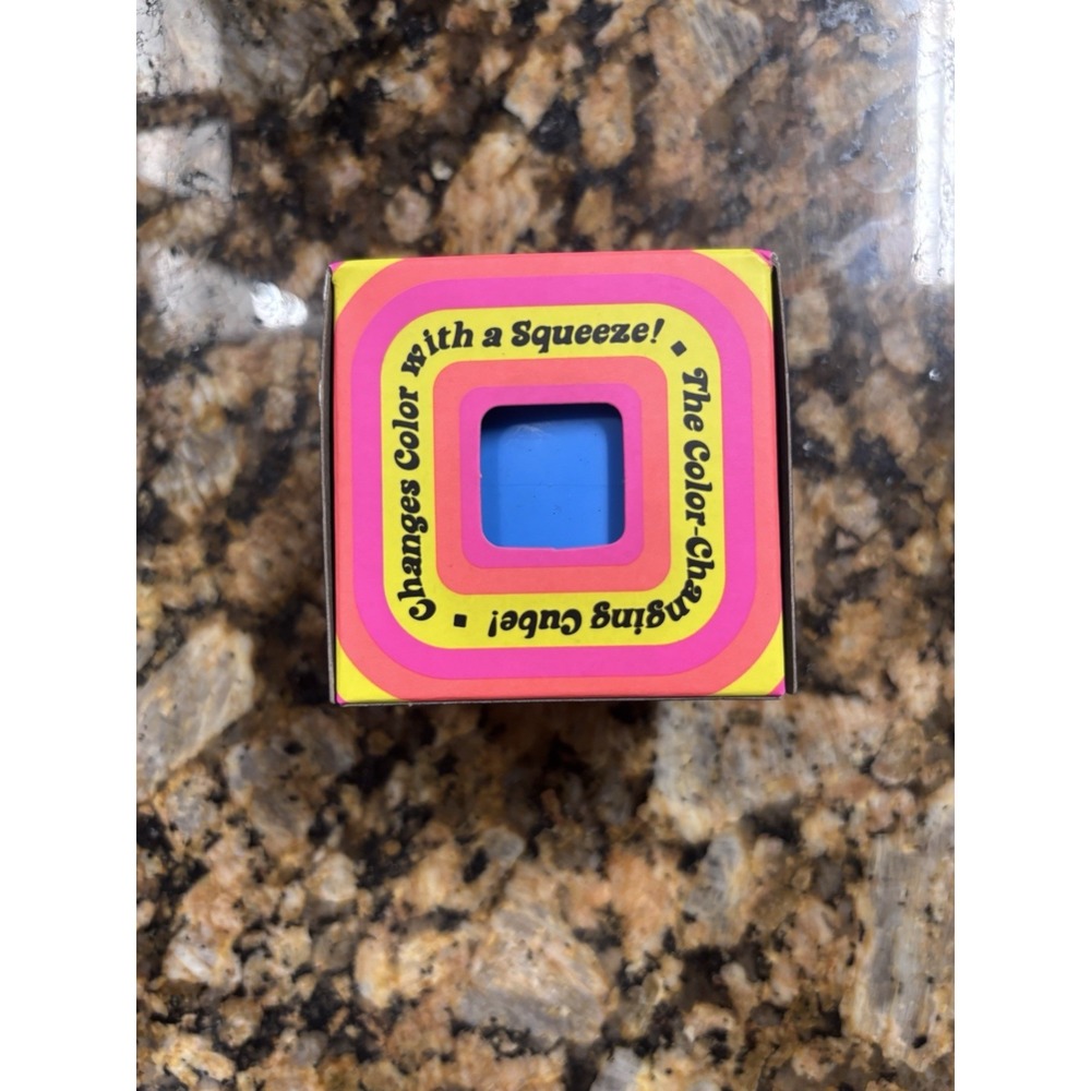 Schylling Nee Doh Color Change Cube Squeeze Ball Blue Stress Reliever Squishy
